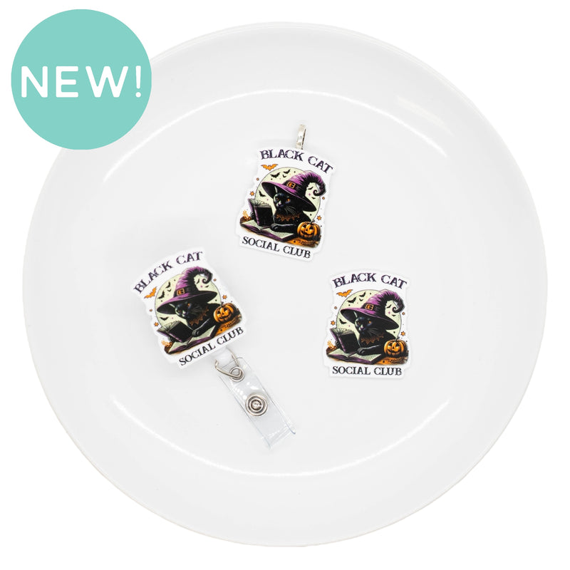 Black Cat Social Club Acrylic Accent 42x35mm (Package of 1)