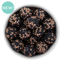 Black & Bronze Confetti Rhinestone Beads 20mm (Package of 10)