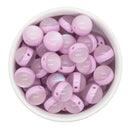 Lilac Shimmery Stripe Beads 16mm (Package of 10)