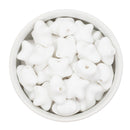 White Solid Star Bead 21mm (Package of 5)