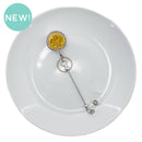 Gold Glitter Beadable Badge Reel (Package of 1)