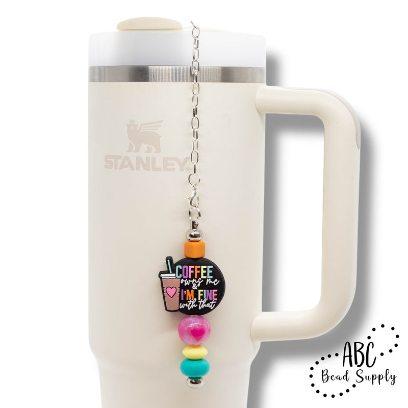Translucent Acrylic Straw Charm Adapter (Package of 5)