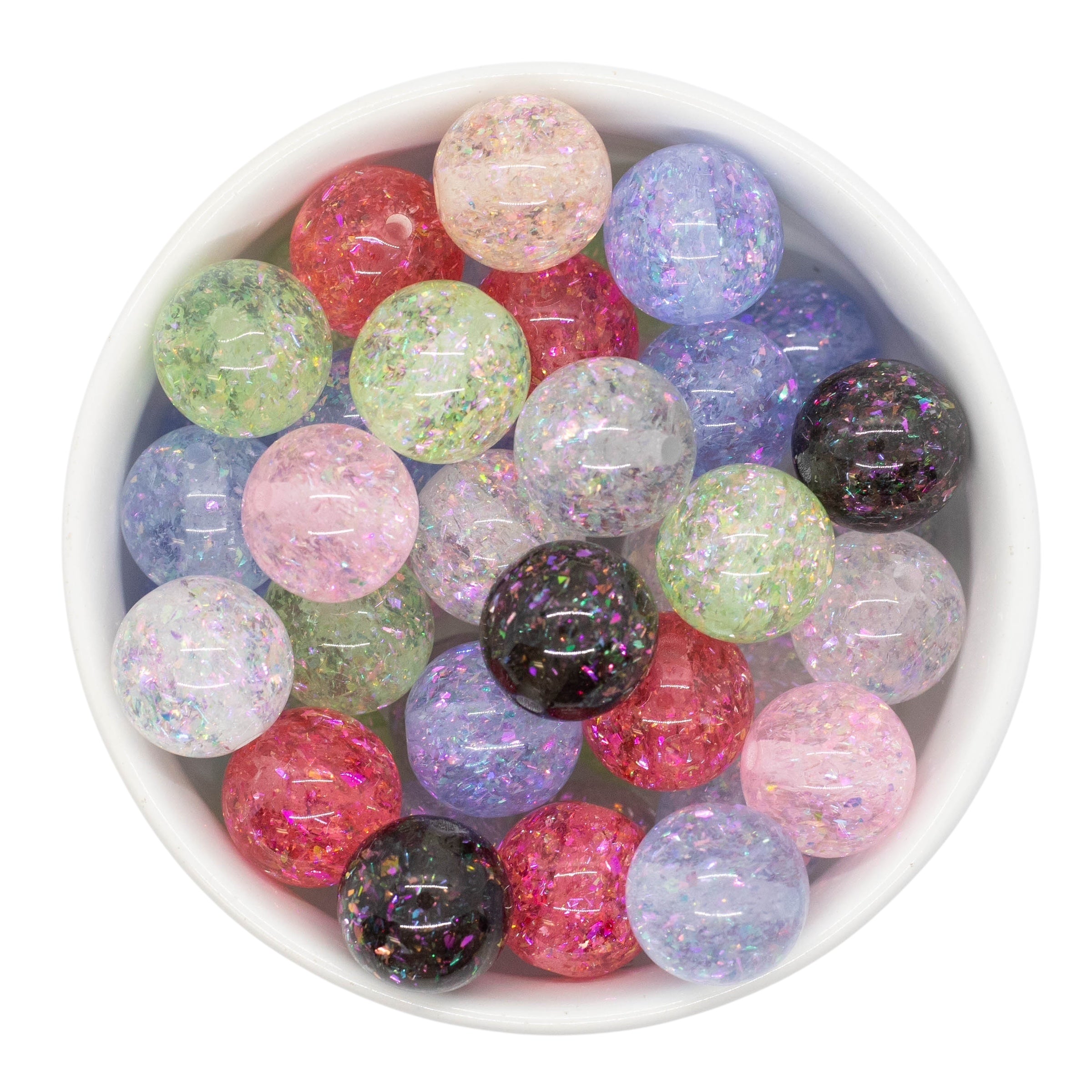 Translucent Holographic Spangle Bead Mix 16mm (Package of 30)