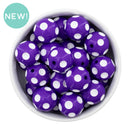 Violet Polka Dot Beads 20mm (Package of 10)