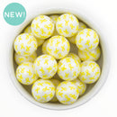Yellow Ribbon Print Beads 20mm (Package of 10)