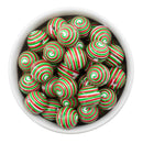 Christmas Spiral Beads 16mm (Package of 10)