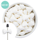 White Bow Bead 32x18mm (Package of 5)