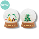 3-D Snow Globe Silicone Focal Bead 25x22x23mm (Package of 2)