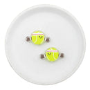 Tennis Ball Acrylic Focal Bead 19x32mm (Package of 2)