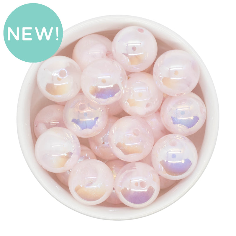 Powder Pink UV Shimmer Cloud Beads 20mm (Package of 10)