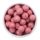 Pink Glitter Dust Beads 16mm (Package of 10)