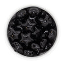Black Solid Star Bead 21mm (Package of 5)