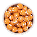 Orange w/White Splatter Beads 16mm (Package of 10)