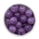 Deep Lilac Glitter Beads 20mm (Package of 10)