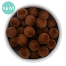 Brown Flocked/Fuzzy Beads 16mm (Package of 10)