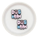 Dog Mom Pink Bow Silicone Focal Bead 29x30mm (Package of 2)