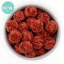 Terra Cotta Chantelle Wrapped 16mm Bead (Package of 10)