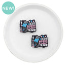 100% Nursing Student Tears Silicone Focal Bead 23x29mm (Package of 2)