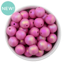 Wild Berry Iridescent Satin Finish Beads 16mm (Package of 10)