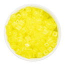 Daffodil Crackle Square Beads 8mm (Package of Approx. 35 Beads)