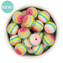 Pastel Stripe Beads 20mm (Package of 10)