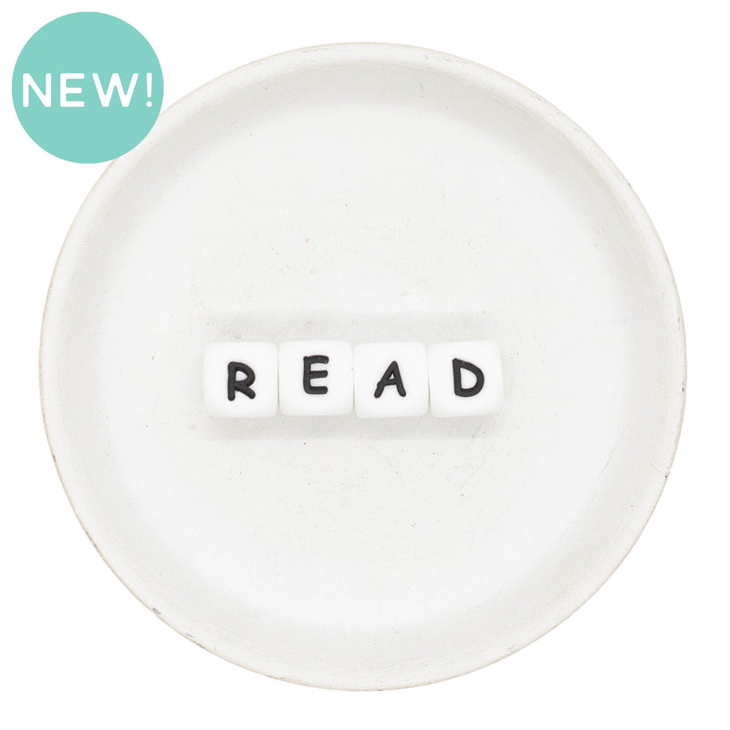"READ" Letter Set Silicone Beads 12mm