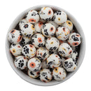 Earthy Florals & Paws Silicone Beads 15mm (Package of 10)