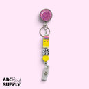 Glitter Beadable Badge Reel (Package of 1)