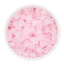 Light Pink Crackle Square Beads 8mm (Package of Approx. 35 Beads)