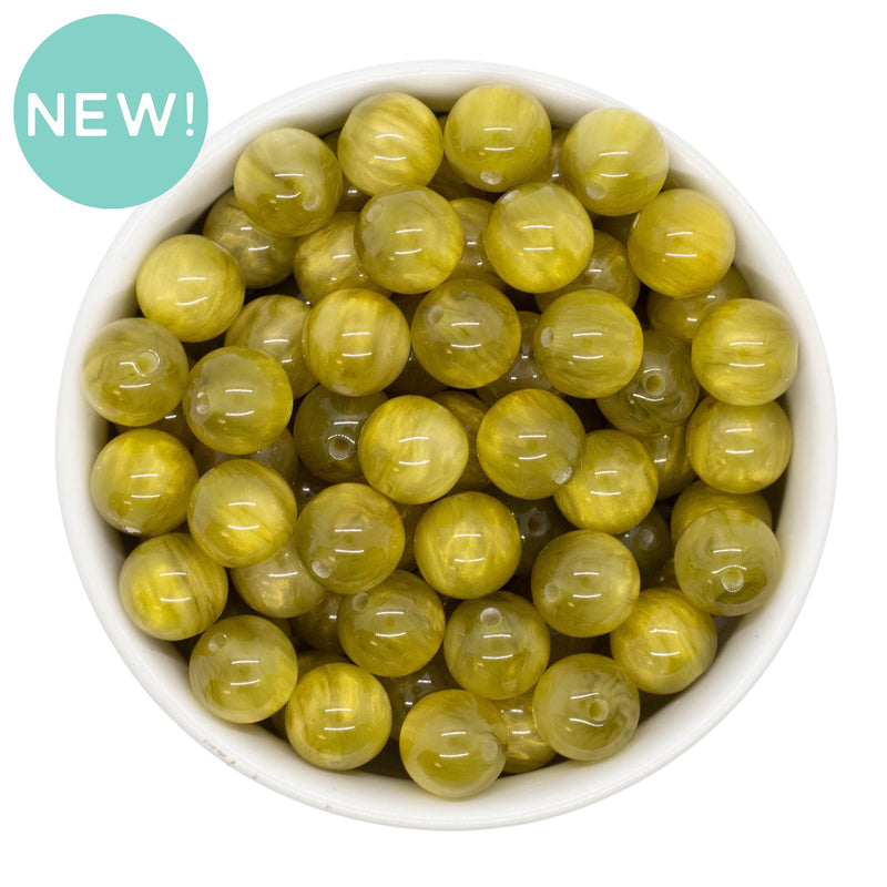 Olive Pearly Luster Beads 12mm (Package of 20)