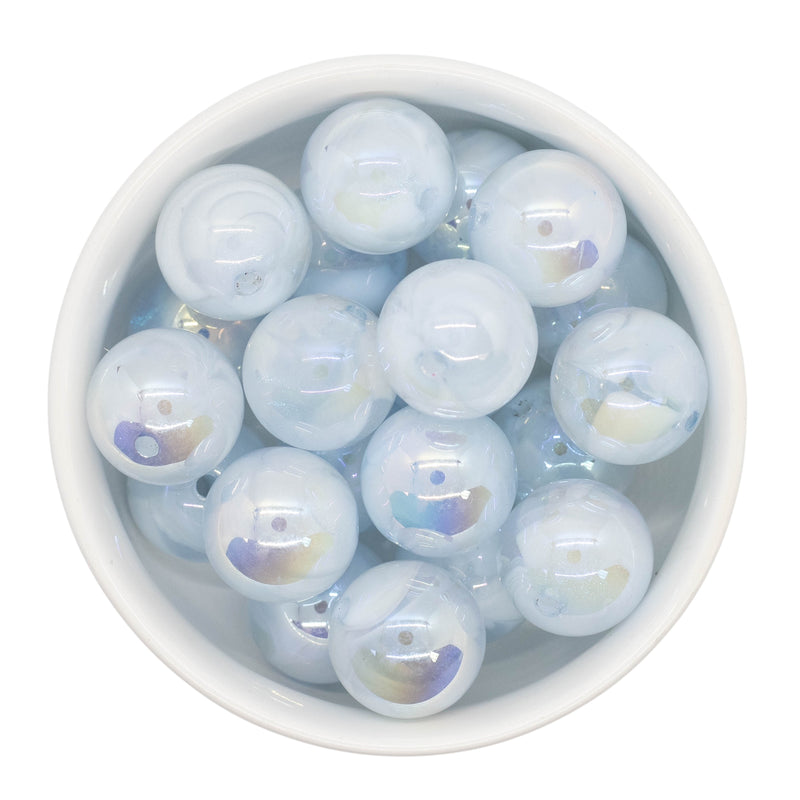 Pale Blue UV Shimmer Cloud Beads 20mm (Package of 10)