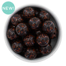 Brown w/Black Leopard Printed Beads 20mm (Package of 10)