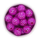 Magenta Pebbled Illusion Rhinestone Beads 20mm (Package of 5)