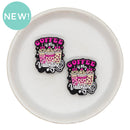 Coffee is My Valentine Silicone Focal Bead 33x27mm (Package of 2)