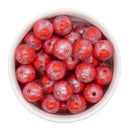 Shimmery Red Heart Inlay Beads 16mm (Package of 10)