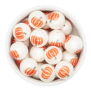 Pumpkin Printed Beads 20mm (Package of 10)