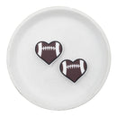 Football Heart Focal Bead 29x26mm (Package of 2)