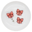 Bow w/Red Hearts Acrylic Accent 43x44mm (Package of 1)