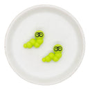3-D Bookworm w/Glasses Silicone Focal Bead 32x22x13mm (Package of 2)