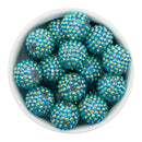 Peacock Rhinestone Beads 20mm (Package of 10)