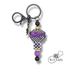 Iridescent Black and White Check Square Beads 16mm Square, 20mm Diagonal (Package of 10)