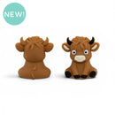 3-D Highland Cow Silicone Focal Bead 27x24x14mm (Package of 2)