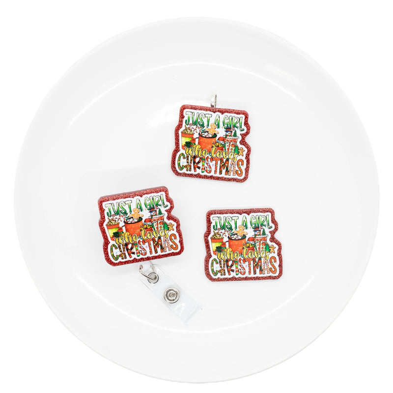 Just a Girl Who Loves Christmas Acrylic Accent 41x44mm (Package of 1)