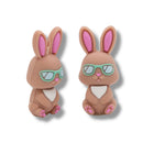 3-D Cool Bunny Silicone Focal Bead 39x17x14mm (Package of 2)