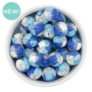 Shades of Blue Chunky Resin Confetti Beads 16mm (Package of 10)