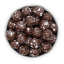 Brown w/White Splatter Beads 16mm (Package of 10)