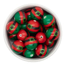 Christmas Belt Printed Beads 20mm (Package of 10)