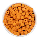 Orange Solid Square Beads 8mm (Package of Approx. 35 Beads)