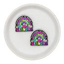 Happiness is Being a Grandma Silicone Focal Bead 29x33mm (Package of 2)