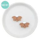 Latte Half Flower Silicone Focal Bead 18x30mm (Package of 2)